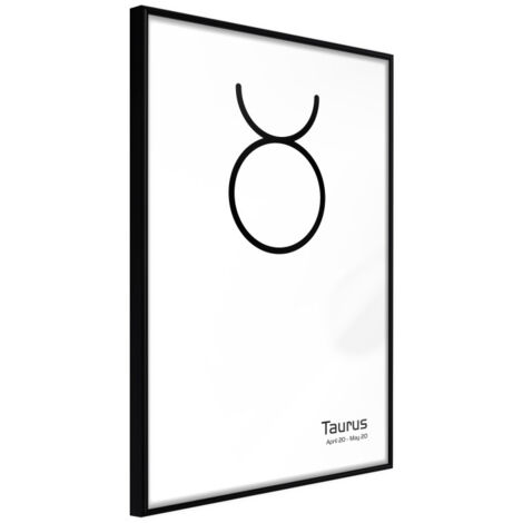 Affiche Murale Encadrée "Zodiac Taurus II" 21 x 30 cm Noir