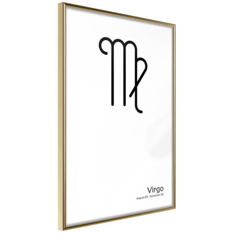 Affiche Murale Encadrée "Zodiac Virgo II" 30 x 42 cm Or
