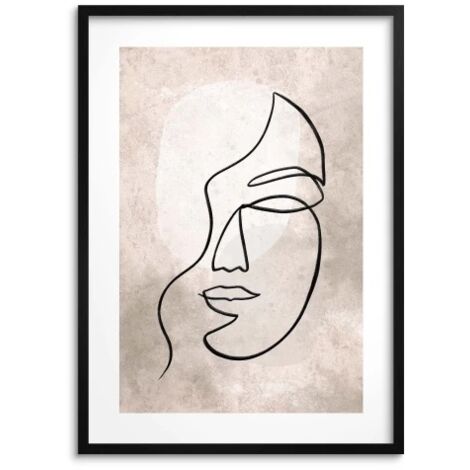 Affiche murale moderne beige style bohème pour le salon