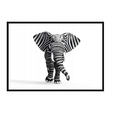 AFFICHE PHOTO ENCADRÉE A4 cm Éléphant PD350