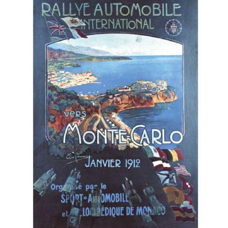 Affiche rectangulaire Monaco 1912
