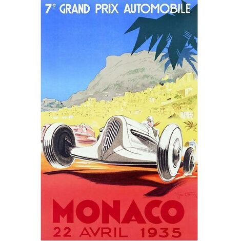 Affiche rectangulaire Monaco 1935