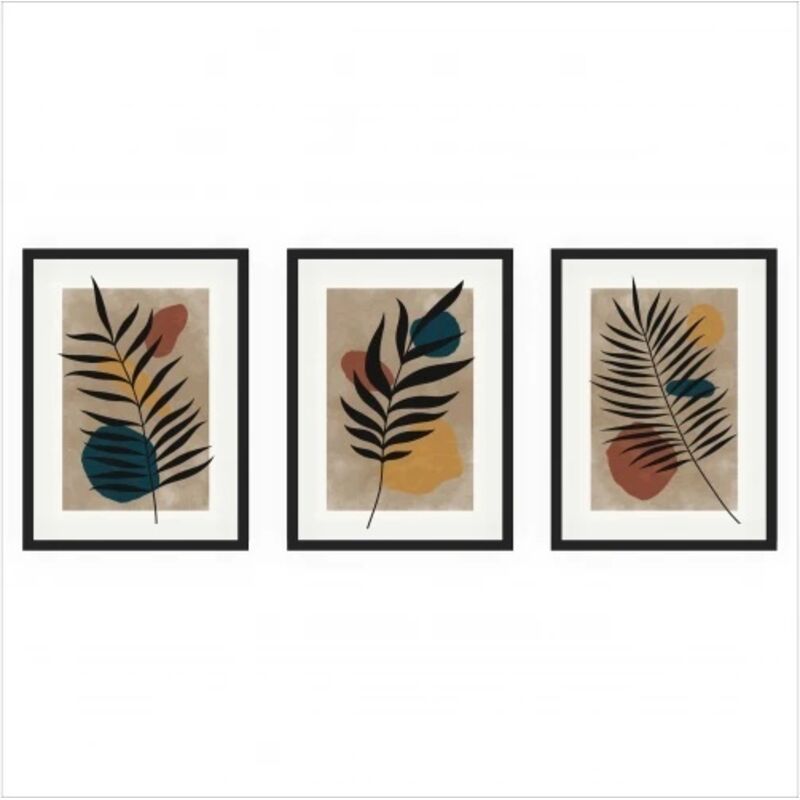 Affiches encadrées pour murs, salon, bureau, chambre à coucher, feuilles