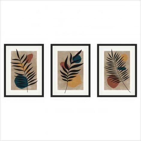 Affiches encadrées pour murs, salon, bureau, chambre à coucher, feuilles