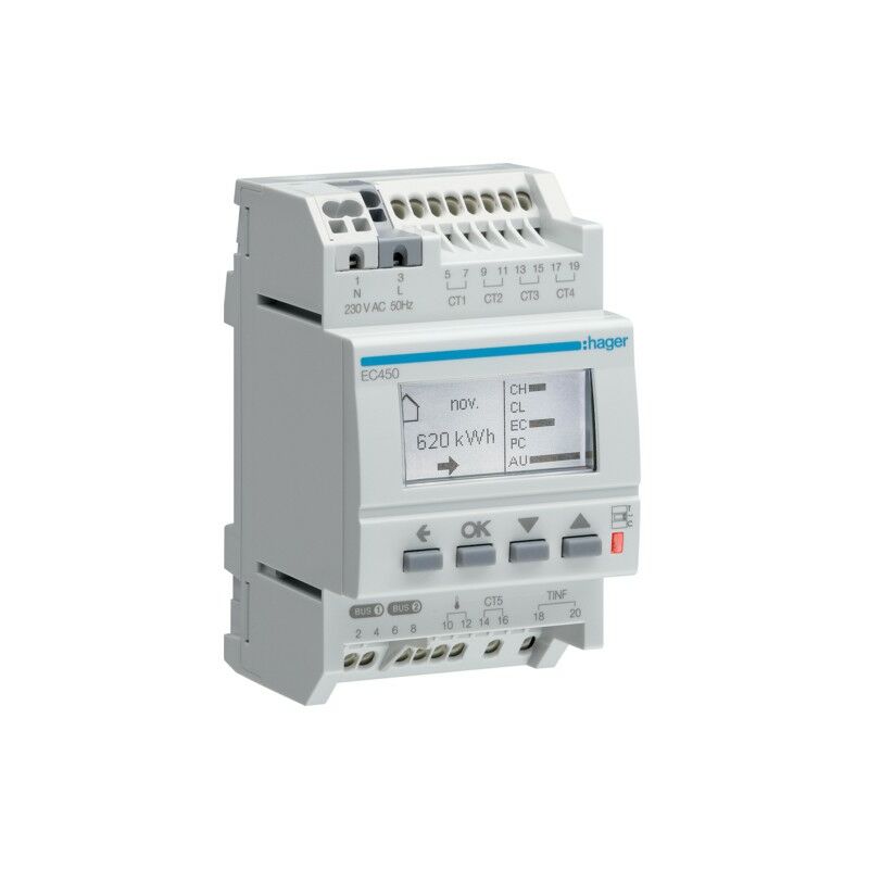 Hager - EC450 afficheur modulaire multi-…nergies RT2012