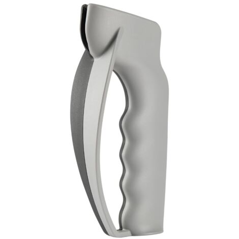Affilacoltelli, affila coltelli, manico sintetico robusto, grigio