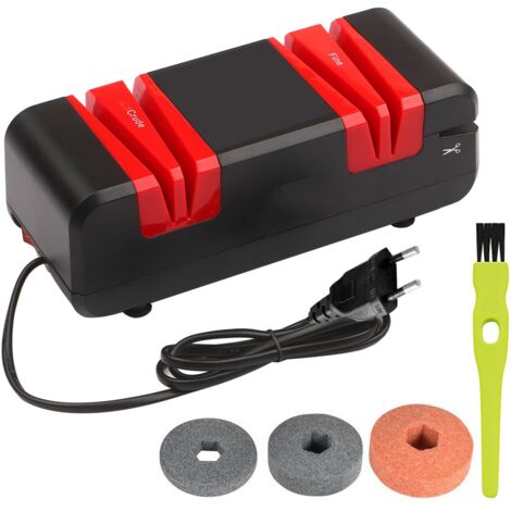 Affilacoltelli elettrico Rosvola, affilacoltelli professionale, rivestimento diamantato, base antiscivolo, affilacoltelli da cucina 3 in 1