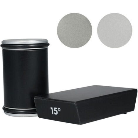 Affilacoltelli, Kit per affilare coltelli a rullo, Affilacoltelli da cucina con 2 blocchi di affilatura, Affila coltelli a 15 e 20 gradi,