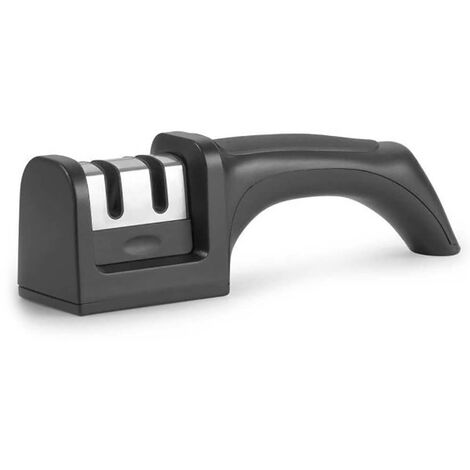 Affilacoltelli Portatile a 2 Fasi con Manico Ergonomico Nero