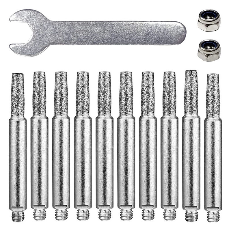 Image of Affilatrice per motosega in carburo di tungsteno, 3 diverse misure, 4 mm, 5 mm, 6 mm, kit per motosega con frese ad alta durezza per motoseghe da