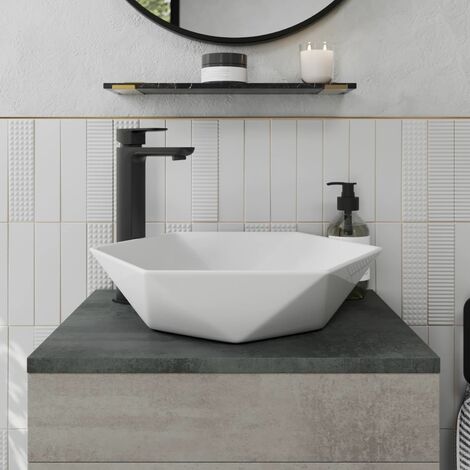Affine Countertop Basin Gloss White - 480 x 420mm