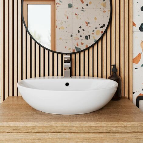Affine Oval Countertop Basin White - 550 x 420mm
