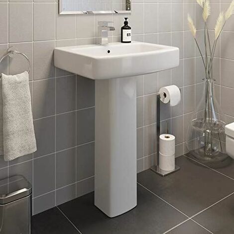 main image of "Affine Royan Full Pedestal Bathroom Sink"