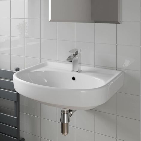 Affine Wall Hung Basin Gloss White - 560 x 415mm