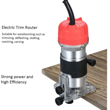 Affleureuse à Bois Défonceuse Électrique Tondeuse plastifieuse 6.35mm Palm Router menuiserie outil de palmage de coupe 30000r/min 800w 220v