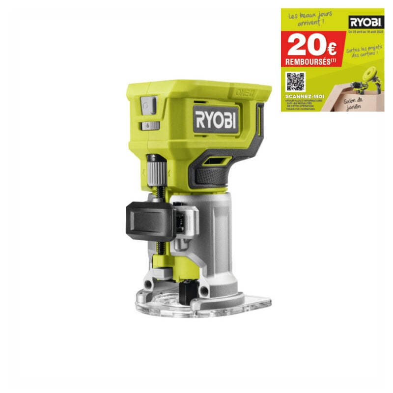 Ryobi - Affleureuse à bois RTR18-0 - 18V One+ - Sans batterie ni chargeur