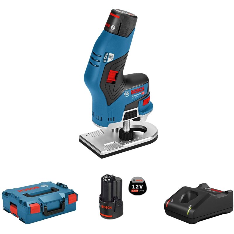 Bosch - Affleureuse sans fil gkf 12V-8 - 2 batteries, chargeur - 06016B0000