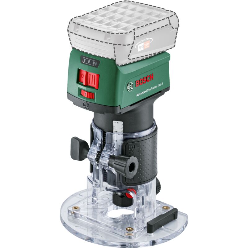 Défonceuse sans fil Bosch 18V 8 Compacte Léger Adaptateur d'aspiration - vue 4