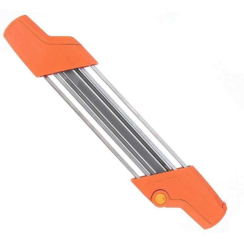 Ersandy - Affûteuse de chaîne de tronçonneuse 2 en 1 Easy File 3/8 '/ 4.0mm, ensemble d'affûtage de dents rapide de pas de scie à chaîne avec