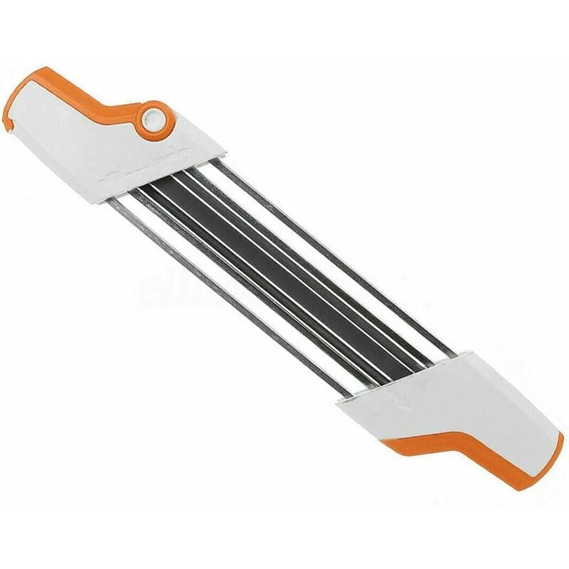 Aougo - Affûteuse de chaîne de tronçonneuse 2 en 1 Easy File 3/8 '/ 4.0mm, ensemble d'affûtage de dents rapide de pas de scie à chaîne avec poignées,