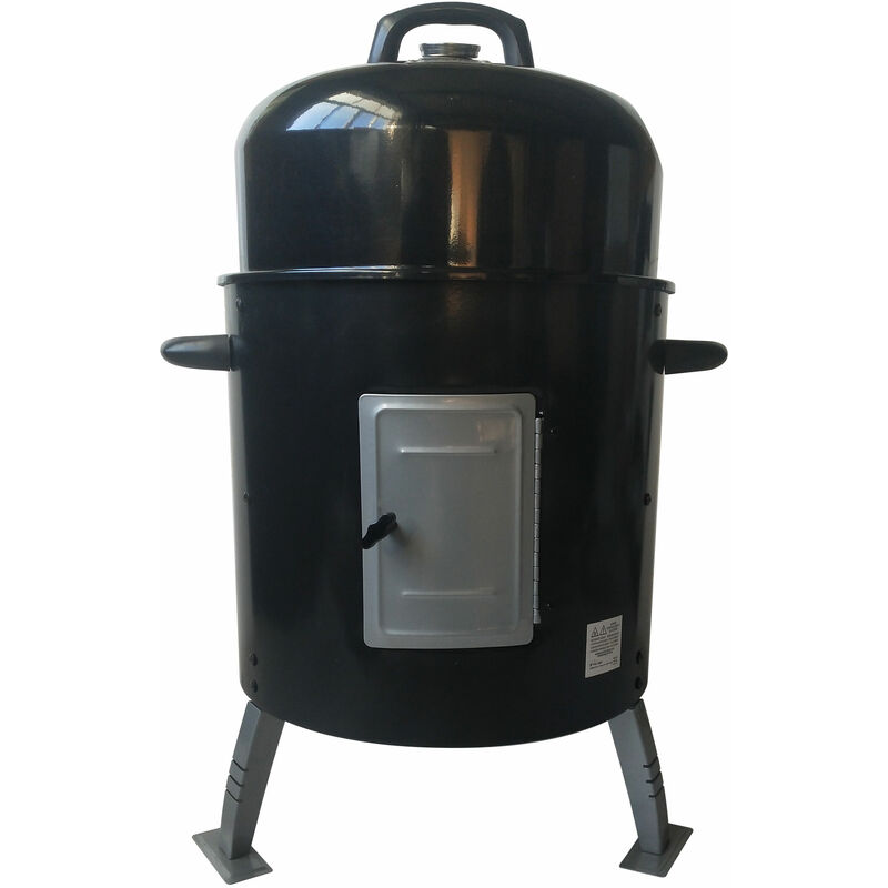Image of Barbecue 3 in 1 con affumicatore grill e griglia per barbecue Purline EFP69 - Nero