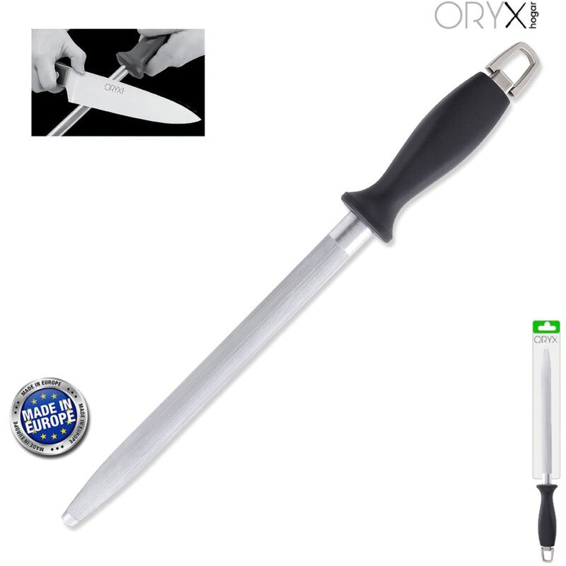 Chaira Afiladora Ovalada 25 cm. Negra.