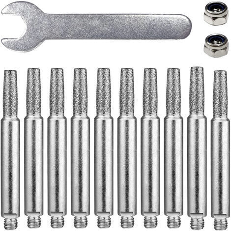 Affûteur de chaîne de tronçonneuse en carbure de tungstène, kit de 3 tailles différentes (4 mm, 5 mm, 6 mm) avec fraises haute dureté pour tronçonneuses de 8 à 22 pouces (5,5 mm, argent)