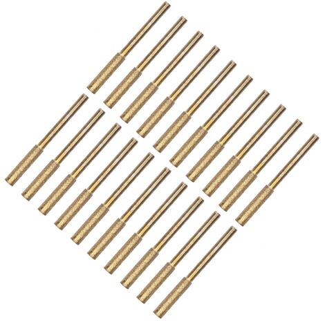 Affûteur de Chaîne de Tronçonneuse - Kit de 20 Meules Rotatives en Émeri 4mm Dorées pour Meuleuse Électrique