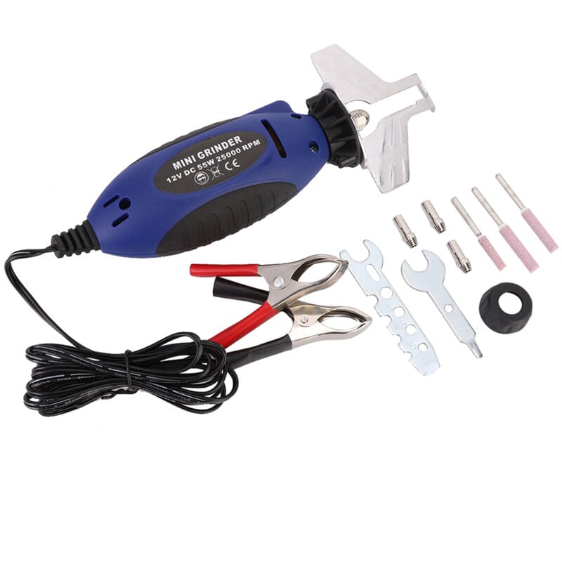 Affûteur de chaîne de tronçonneuse Kit de meulage de chaîne de tronçonneuse Affûteur de lime électrique 12 V 5/32 po 3/16 po 7/32 po