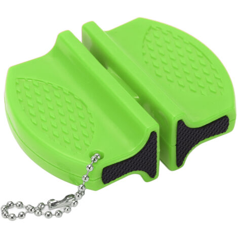 Affûteur de Couteau de Poche Mini Portable Double Face Multifonction pour Randonnée Vert