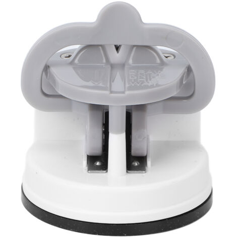 Affûteur de Couteau Portable Multifonction avec Ventouse - Mini Aiguiseur de Poche pour Cuisine Maison, Blanc