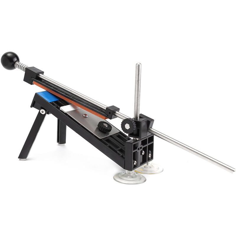 Lifcausal - Affûteur de couteaux de cuisine Système d'affûtage Outil à angle fixe avec 4 pierres + chiffon de nettoyage + manuel