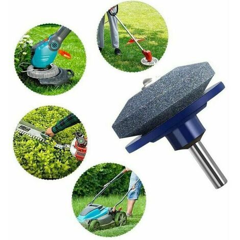 Affûteur de pierre à aiguiser 4pcs - aiguiseur bleu résistant à l'usure tête de ponçage aiguiseur de lame de tondeuse à gazonOutil pratique