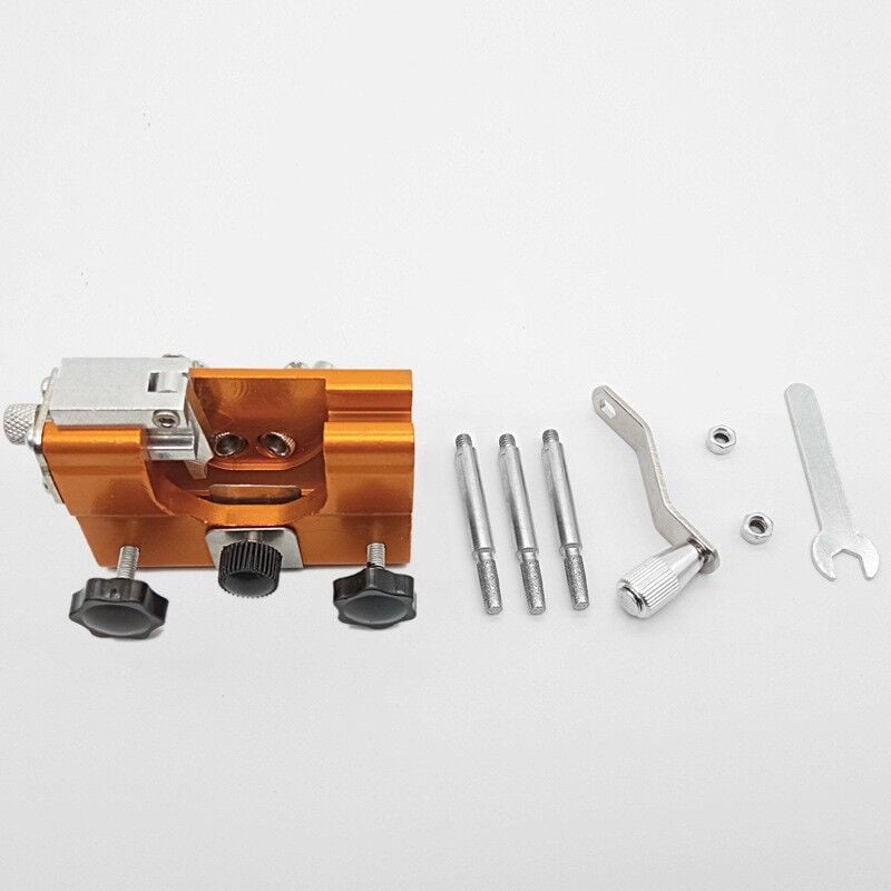 Affûteur de tronçonneuse avec kit de gabarit d'affûtage de tronçonneuse, outil d'affûtage manuel à manivelle pour scies à chaîne et scies électriques