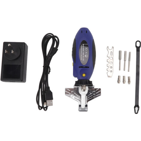Affûteur de tronçonneuse électrique 12V DC 55W 25000 tr/min, Conversion multifonctionnelle, ensemble d'outils d'affûtage de tronçonneuse US 110V