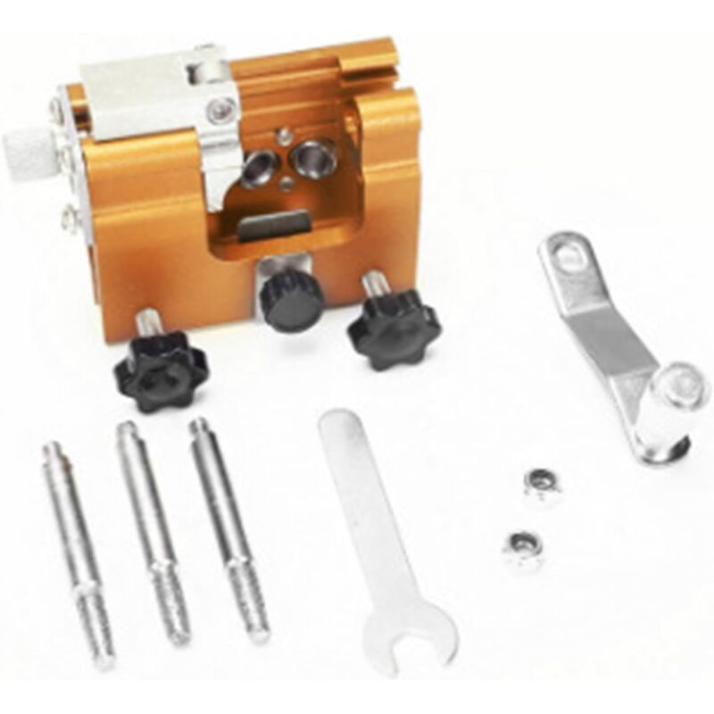 Aiperq - Affûteur de tronçonneuse, kits de gabarit d'affûtage de chaîne de tronçonneuse avec 3 fraises en carbure, convient à tous les types de scies