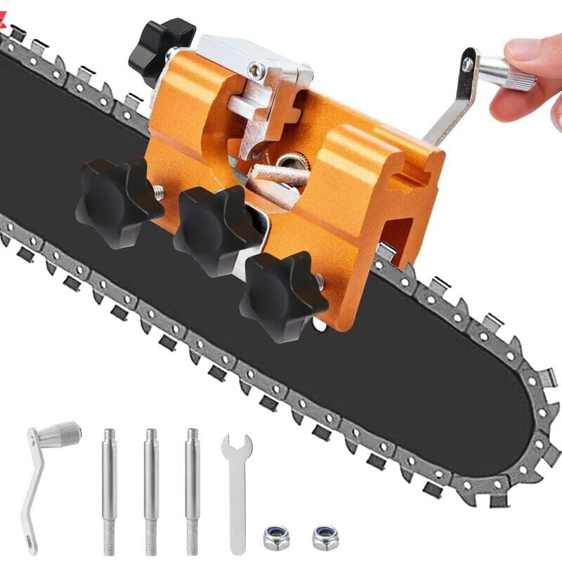 Affûteur de Tronçonneuse Portable, Outils d'Affûtage Rapide pour Tous Types de Scies à Chaîne et Électriques