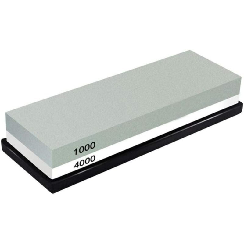 Ikodm - Affûteur Waterstone Rubber Stone Holder Inclus Whetstone Pierre à aiguiser Grit - Couteau Taille-Pierre, Vert Clair Blanc, l LangRay