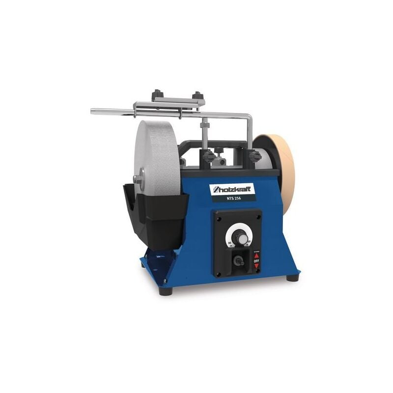 Affûteuse à sec et à eau 150 w meule corindon haute qualité ø250 mm à vitesses variables 230 v Holzkraft NTS256