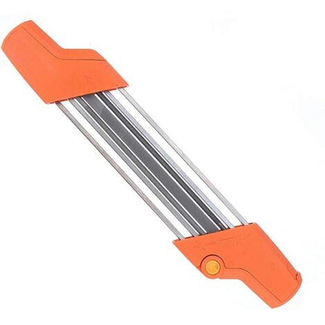 Affûteuse de chaîne de tronçonneuse 2 en 1 Easy File 3/8 "/ 4.0mm, ensemble d'affûtage de dents rapide de pas de scie à chaîne avec poignées, convient à toutes les marques Chiansaw 3/8" Pitch Chian
