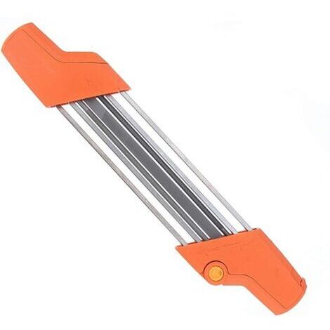 Affûteuse de chaîne de tronçonneuse 2 en 1 Easy File 3/8 "/ 4.0mm, ensemble d'affûtage de dents rapide de pas de scie à chaîne avec poignées, convient à toutes les marques Chiansaw 3/8" Pitch Chian