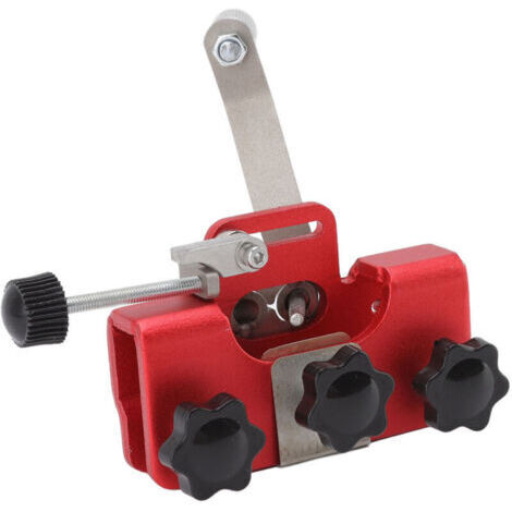 Affûteuse de chaîne de tronçonneuse, pince d'affûtage de chaîne à manivelle légère et portable, adaptée aux tronçonneuses, rouge.