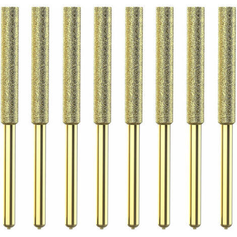Affûteuse de chaîne pour tronçonneuse Meule d'affûtage diamantée plaquée titane, lime à scie électrique haute dureté, convient pour 8 affûteuses de scies électriques - 4,8 mm