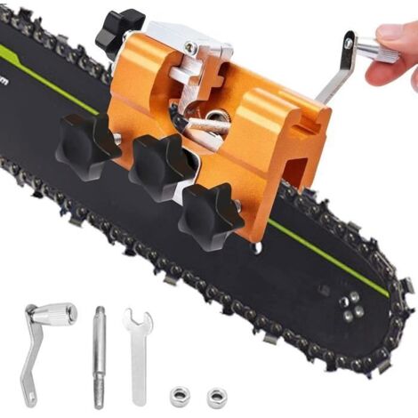 Affuteuse de Chaine Tronconneuse, Aiguiseur de chaîne de tronçonneuse portable à manivelle Timberline - Dispositif d'affûtage d A80