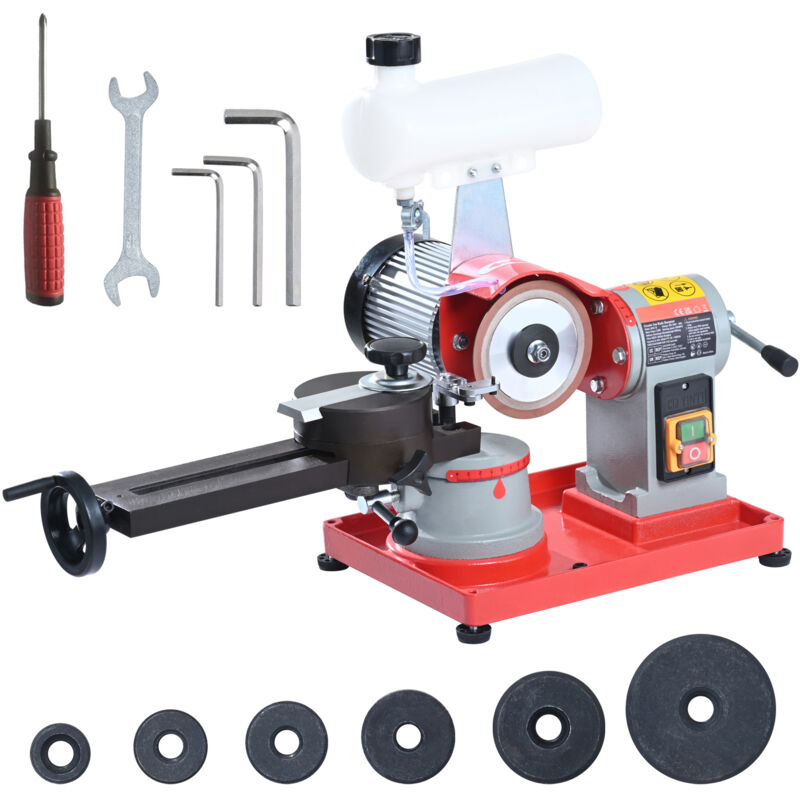 Affûteuse de lame de scie circulaire Mophorn 370 W 3600 tr/min avec réservoir d'eau et roue de 5 pouces