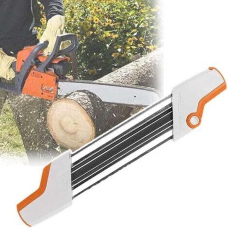 Affûteuse De Limes De Tronçonneuse 2 en 1 en Métal Facile À Utiliser, Affûteuse De Tronçonneuse 4,0 Mm, Trempe À Haute Température/Dents Difficiles À Casser