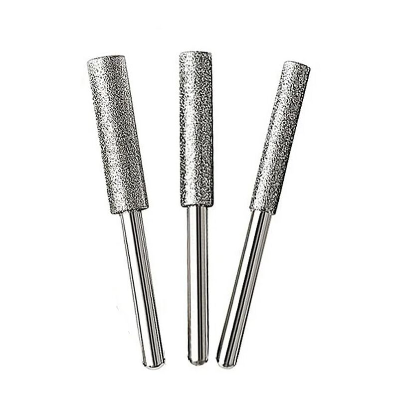 Affûteuse de scie à chaîne - Fraises cylindriques diamant 4-5.5mm, outils meulage sculpture 3 pcs