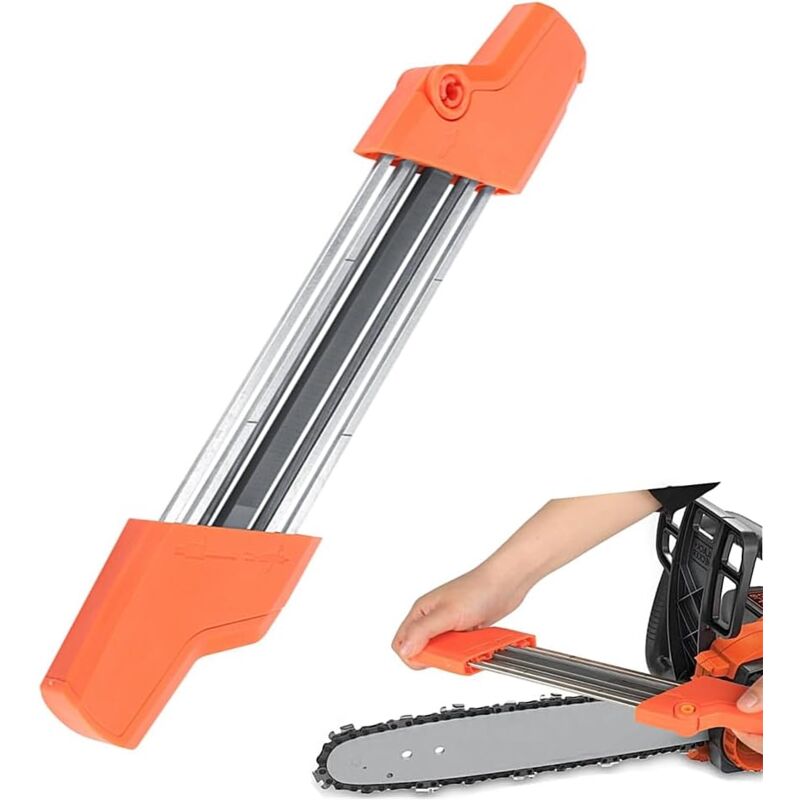 KZQ - Affûteuse de tronçonneuse 3/8inp 4,0mm,Tronçonneuse Outil d'affûtage,2 en 1 Aiguiseur de chaîne Compatible avec stihl 56057504303