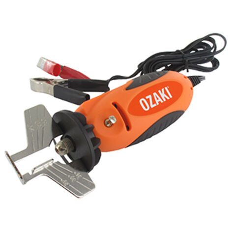 Affuteuse électrique Portative Moteur 12v  Avec Connexion Par Pinces Crocodiles. Livré Avec Jauge D'angle D'affutage Et 3 Pierre