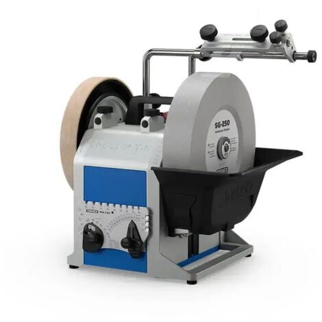Affûteuse TORMEK T8 – 200W – Meule d'origine SG-250 pour tous aciers – Bâti en métal coulé – Système d'entraînement efficace